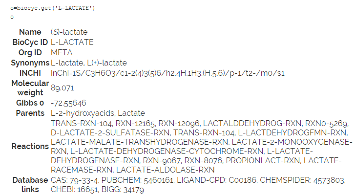 BioCyc (API) — Python interface to the BioCyc Web API