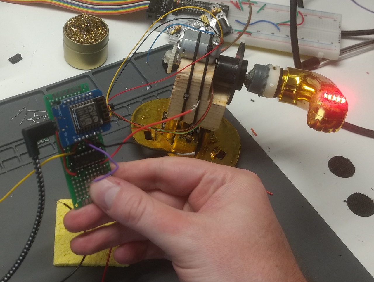 The board controlling the lights.