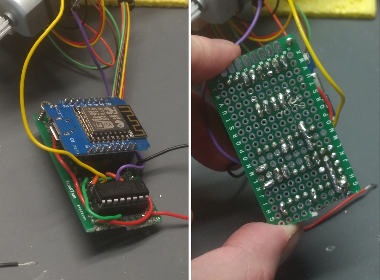 Control board soldering and components.