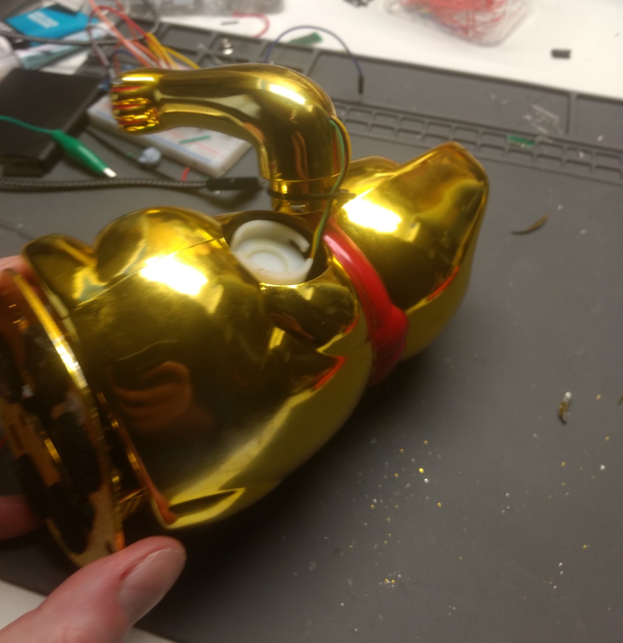 Arm assembly in place.